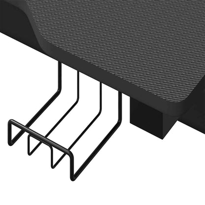 Z-Shaped Black LED Gaming Desk - 110x60x75 cm, Sleek & Durable