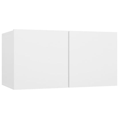 5 Piece TV Cabinet Set White Engineered Wood