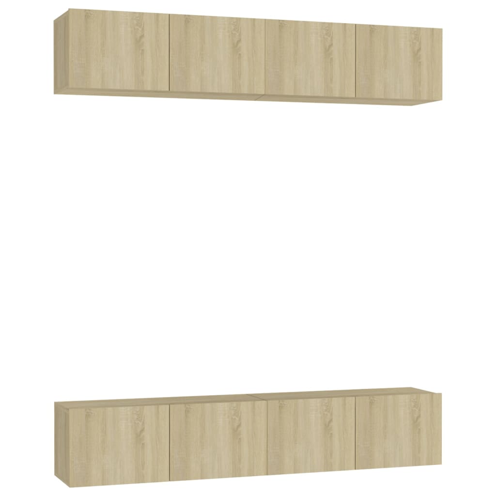 TV Cabinets 4 pcs Sonoma Oak 80x30x30 cm Engineered Wood