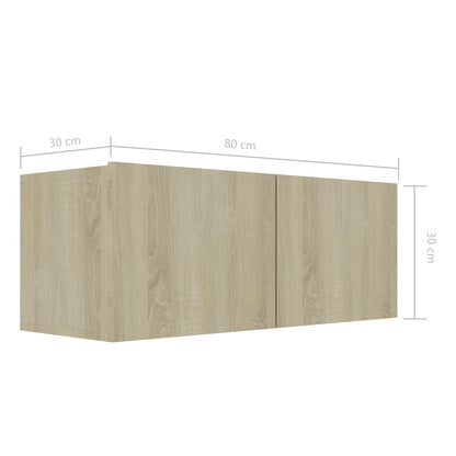 8 Piece TV Cabinet Set Sonoma Oak Engineered Wood