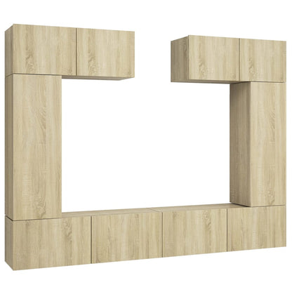 6 Piece TV Cabinet Set Sonoma Oak Engineered Wood
