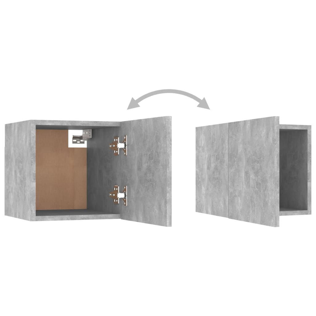 7 Piece TV Cabinet Set Concrete Grey Engineered Wood