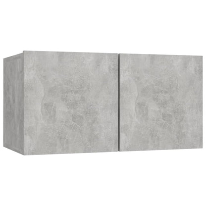 2 Piece TV Cabinet Set Concrete Grey Engineered Wood