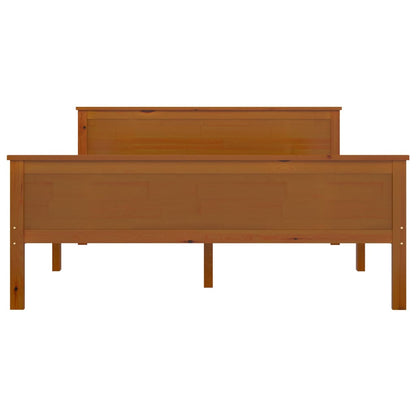 Bed Frame without Mattress Honey Brown Solid Wood Pine 140x200cm