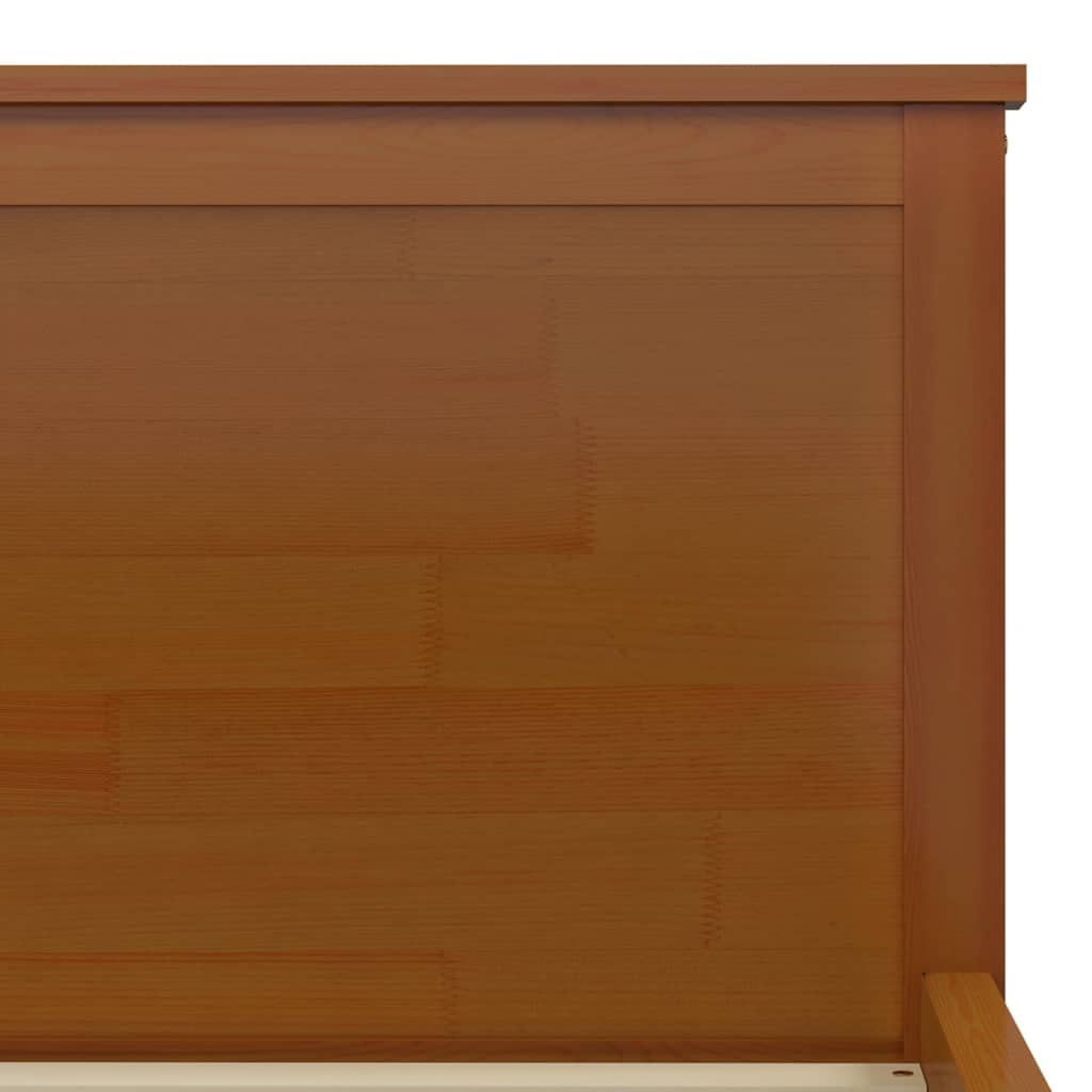 Bed Frame without Mattress Honey Brown Solid Wood Pine 140x200cm