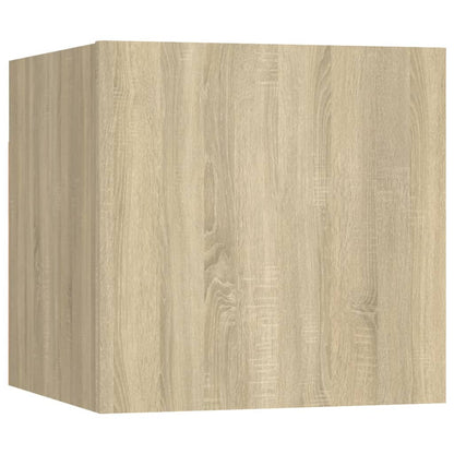 Sonoma Oak Bedside Cabinets Set of 2, 30.5x30x30cm, Engineered Wood