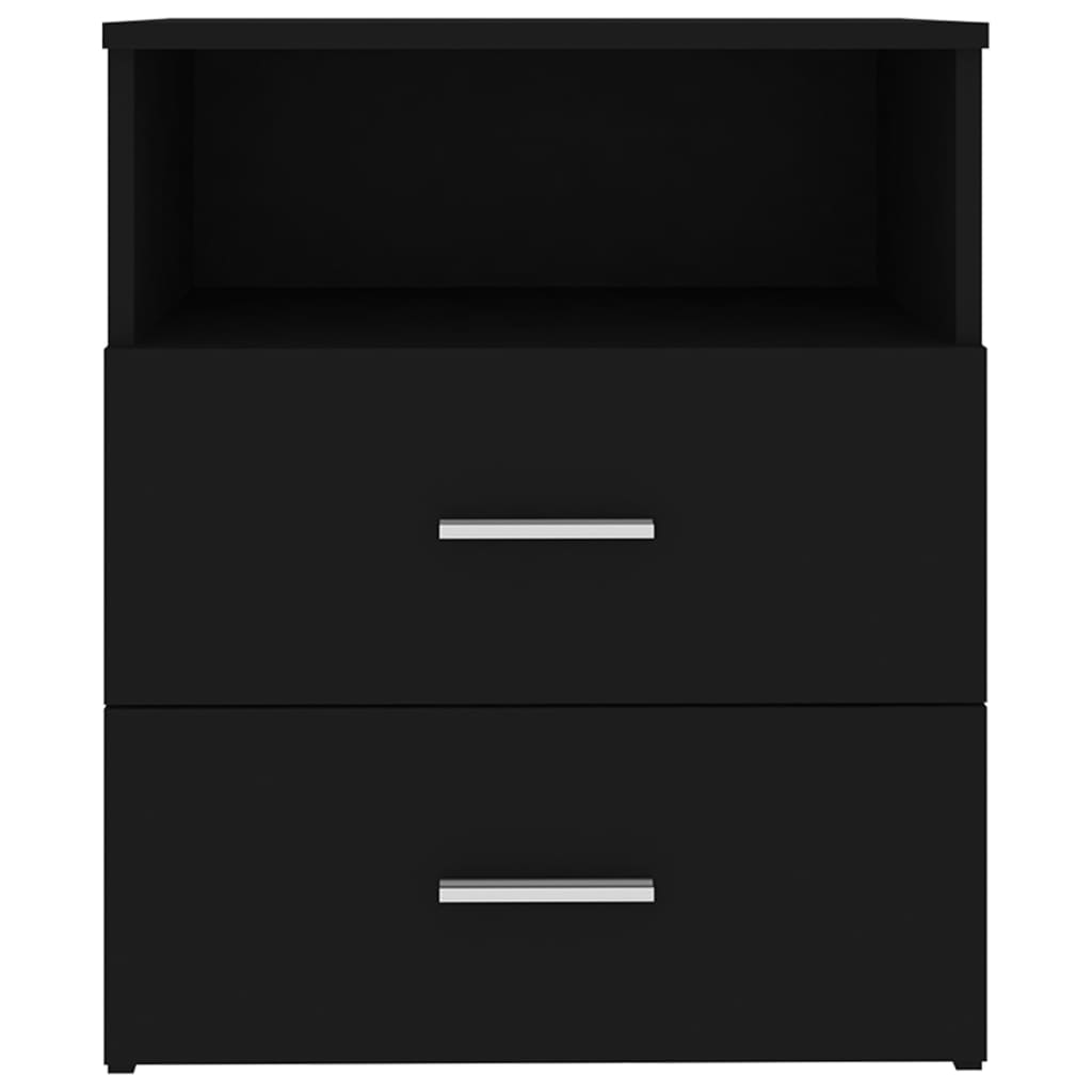 Sleek Black Bedside Cabinet 50x32x60 cm - Modern Design