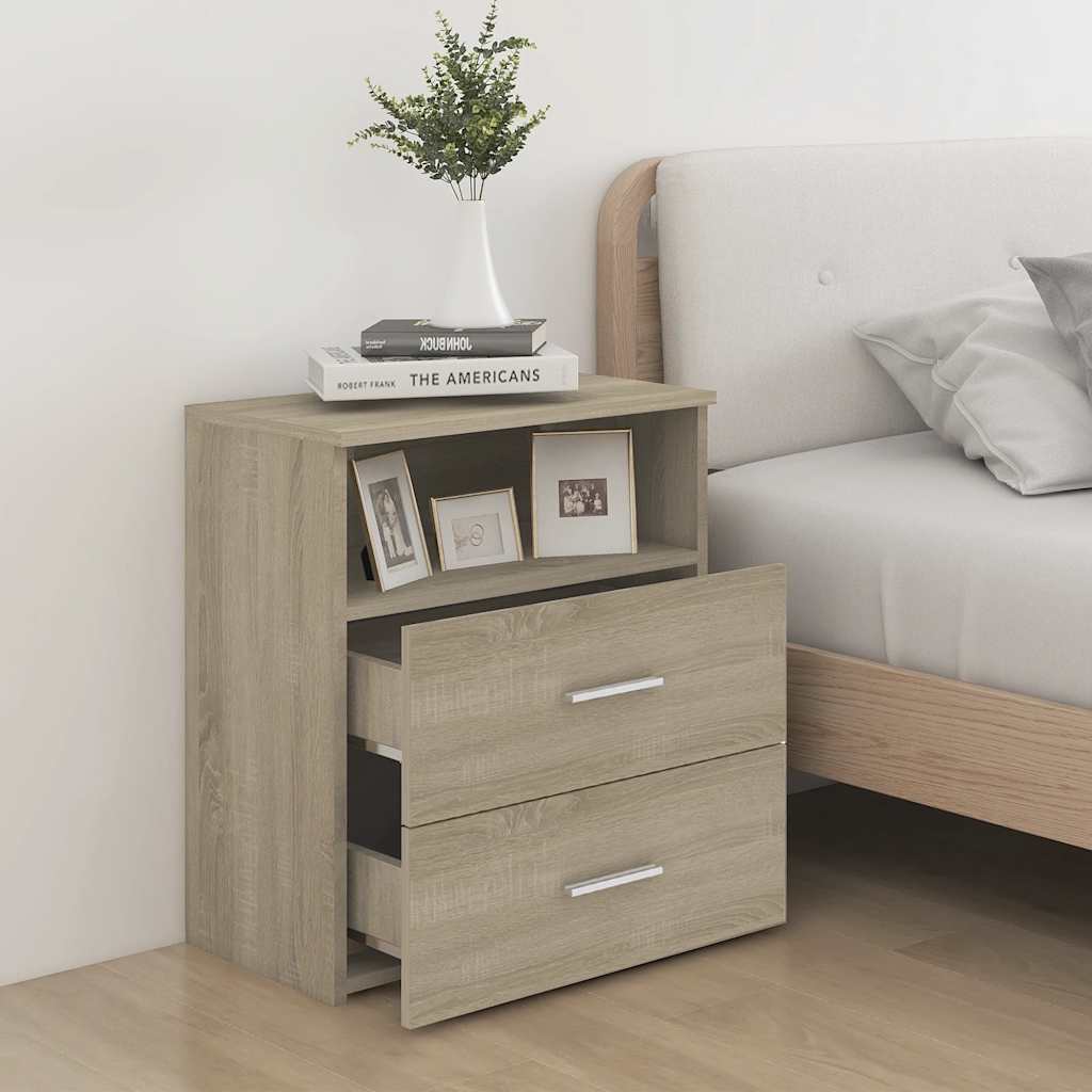 Sonoma Oak Bed Cabinets, Set of 2, 50x32x60 cm - Stylish & Functional