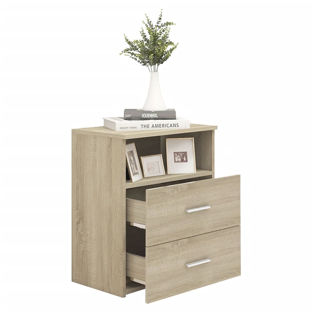 Sonoma Oak Bed Cabinets, Set of 2, 50x32x60 cm - Stylish & Functional