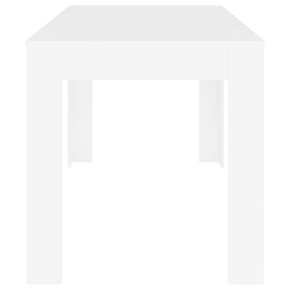 Dining Table White 140x74.5x76 cm Engineered Wood