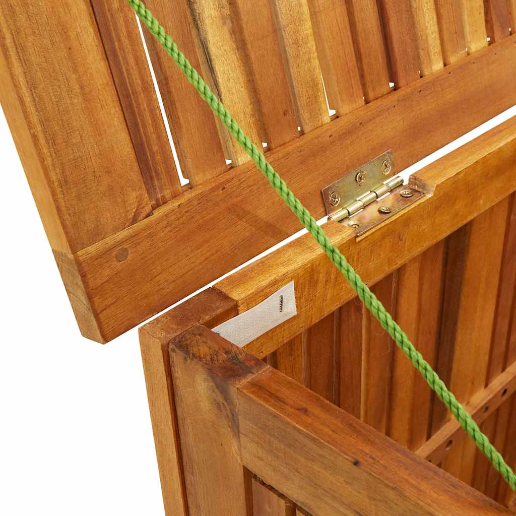 Solid Acacia Wood Garden Storage Box 113x50x58 cm Outdoor Solution