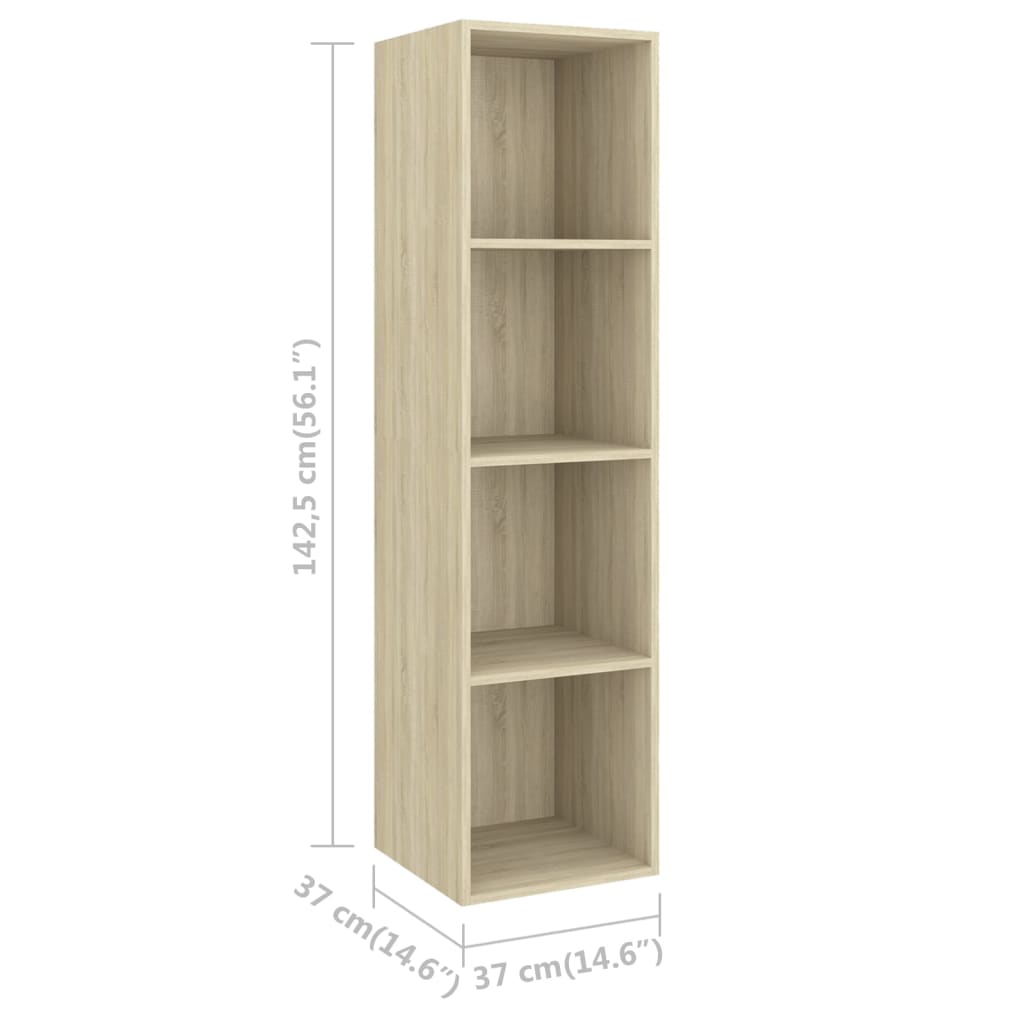 3 Piece TV Cabinet Set Sonoma Oak Engineered Wood