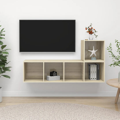 2 Piece TV Cabinet Set Sonoma Oak Engineered Wood