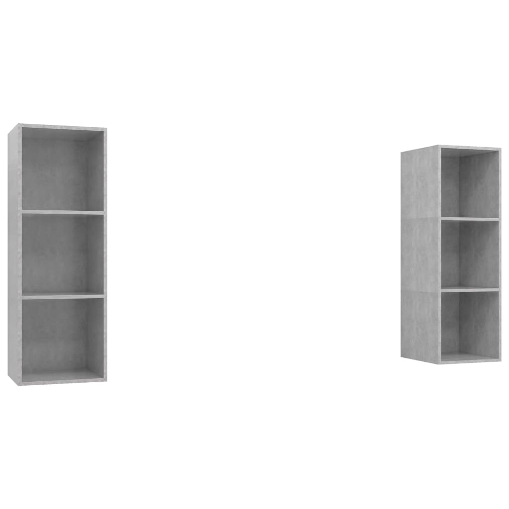 Wall-mounted TV Cabinets 2 pcs Concrete Grey Engineered Wood