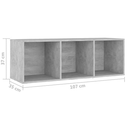 TV Cabinets 2 pcs Concrete Grey 107x35x37 cm Engineered Wood