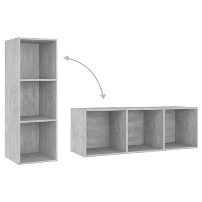 3 Piece TV Cabinet Set Concrete Grey Engineered Wood