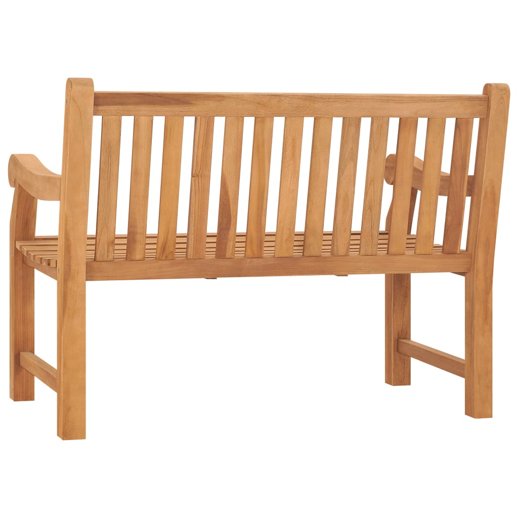 Solid Teak Wood Garden Bench 114cm - Durable Outdoor Seating