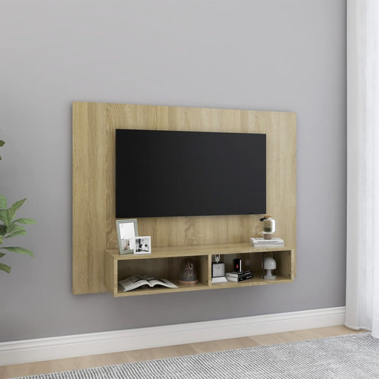 Wall TV Cabinet Sonoma Oak 120x23.5x90 cm Engineered Wood