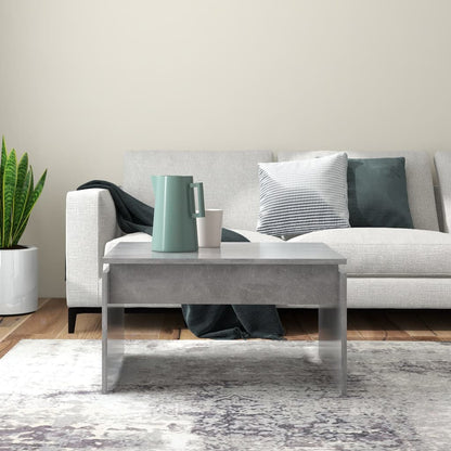 Coffee Table Concrete Grey 68x50x38 cm Engineered Wood
