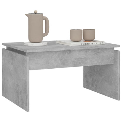 Coffee Table Concrete Grey 68x50x38 cm Engineered Wood