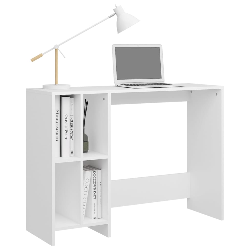 White Engineered Wood Notebook Desk 102.5x35x75 cm