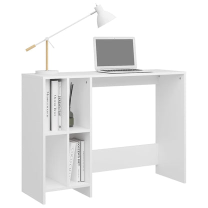 White Engineered Wood Notebook Desk 102.5x35x75 cm
