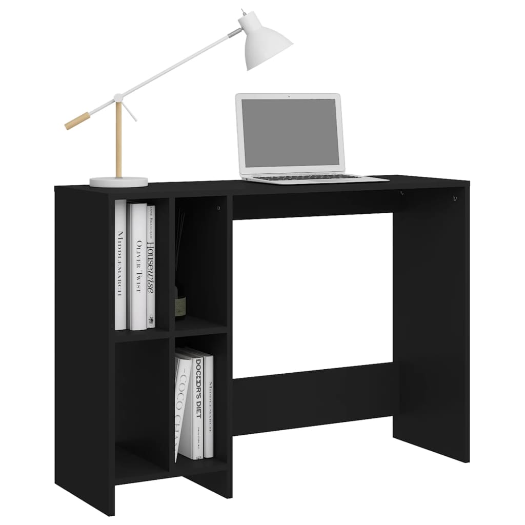 Sleek Black Engineered Wood Notebook Desk 102.5x35x75 cm