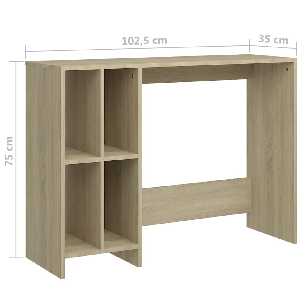 Sonoma Oak Notebook Desk 102.5x35x75 cm - Engineered Wood