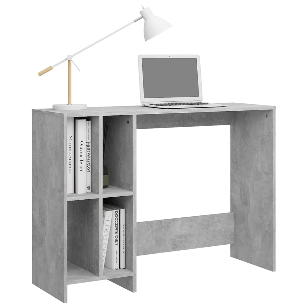 Stylish Concrete Grey Notebook Desk, 102.5x35x75 cm, Engineered Wood
