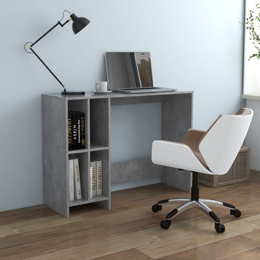 Stylish Concrete Grey Notebook Desk, 102.5x35x75 cm, Engineered Wood