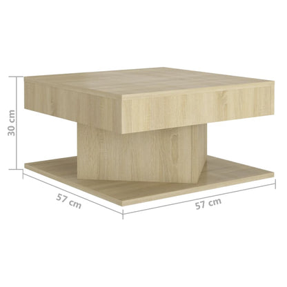 Coffee Table Sonoma Oak 57x57x30 cm Engineered Wood