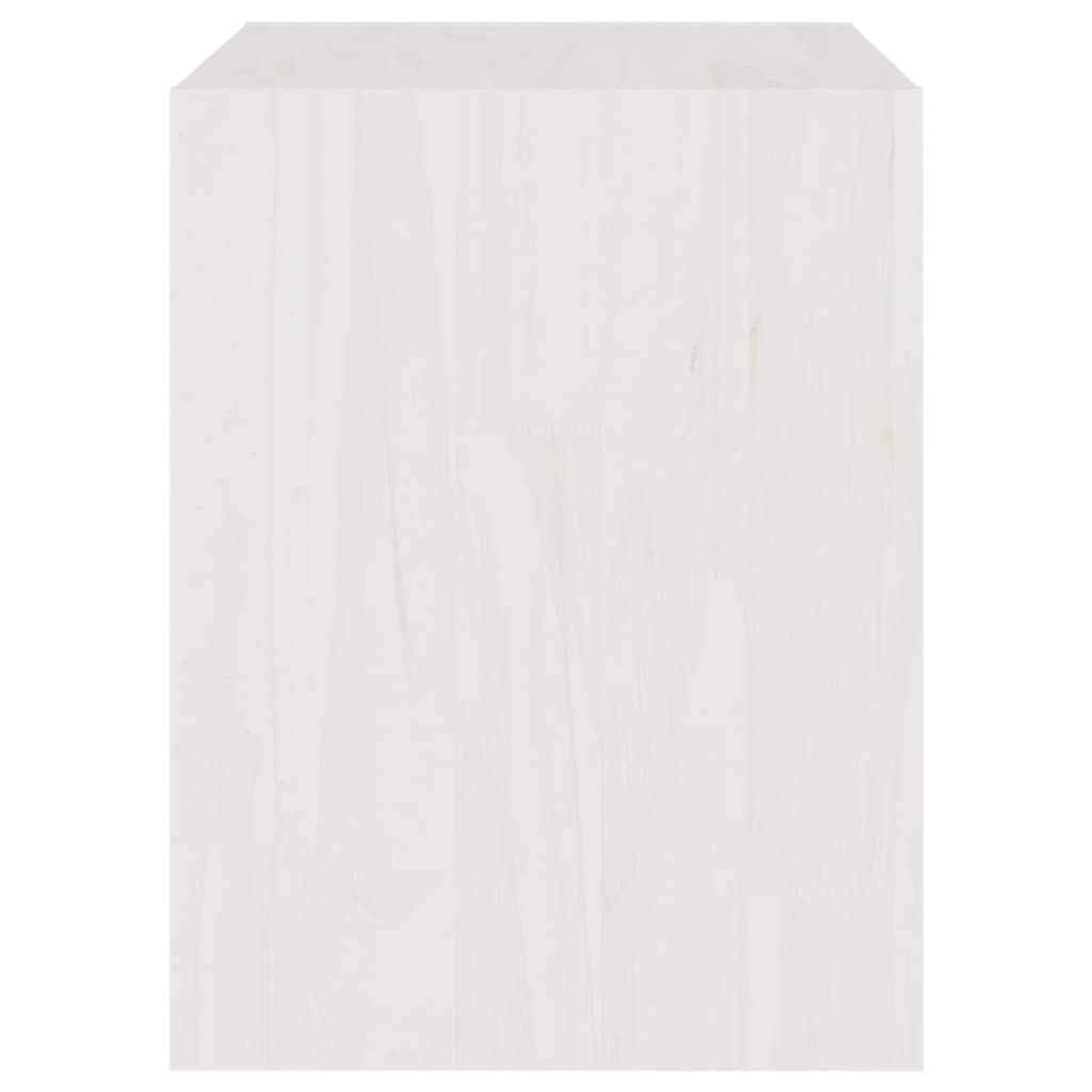 White Pinewood Bedside Cabinet 40x30.5x40 cm - Solid & Stylish