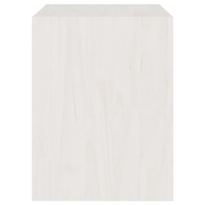 White Pinewood Bedside Cabinet 40x30.5x40 cm - Solid & Stylish
