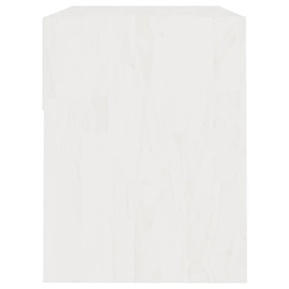 White Pinewood Bedside Cabinet 40x31x40 cm - Solid & Stylish