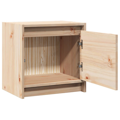 Solid Pinewood Bedside Cabinets 2pcs, 40x30.5x40 cm, Natural Finish