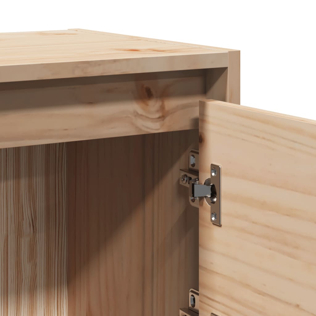 Solid Pinewood Bedside Cabinets 2pcs, 40x30.5x40 cm, Natural Finish