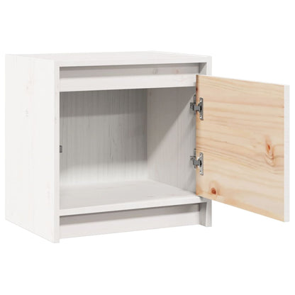 Solid Pinewood Bedside Cabinets 2 pcs - White, 40x30.5x40 cm