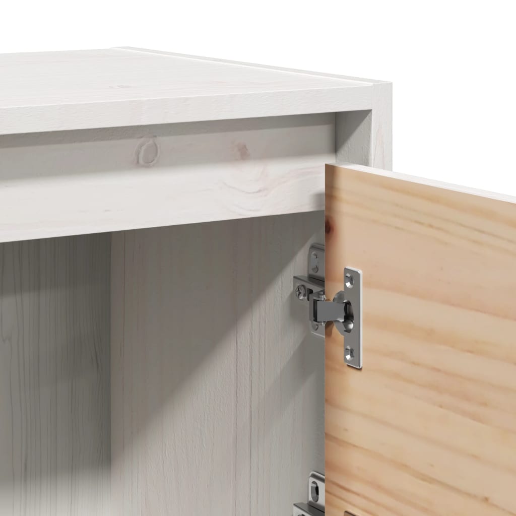 Solid Pinewood Bedside Cabinets 2 pcs - White, 40x30.5x40 cm