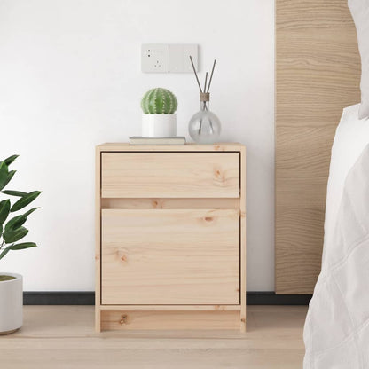 Solid Pinewood Bedside Cabinets Set of 2 - 40x31x50 cm