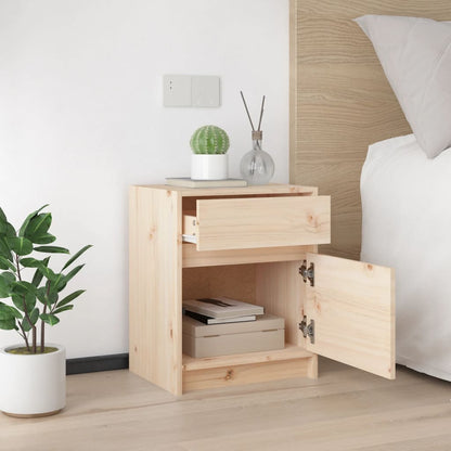 Solid Pinewood Bedside Cabinets Set of 2 - 40x31x50 cm