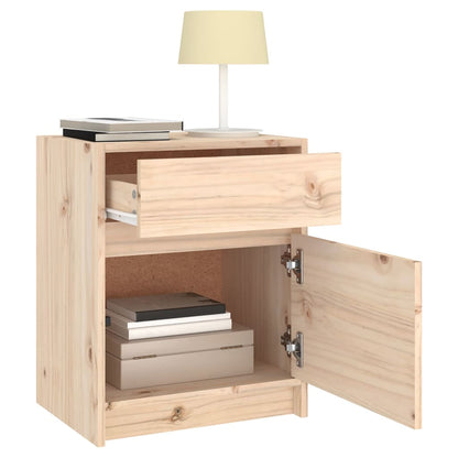 Solid Pinewood Bedside Cabinets Set of 2 - 40x31x50 cm