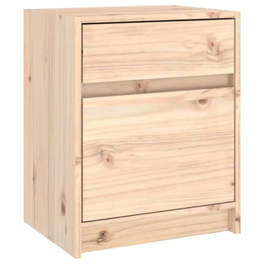 Solid Pinewood Bedside Cabinets Set of 2 - 40x31x50 cm