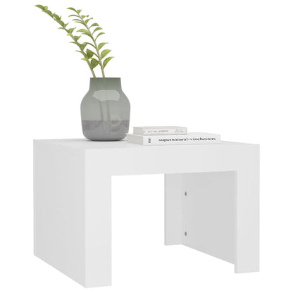 Coffee Table White 50x50x35 cm Engineered Wood