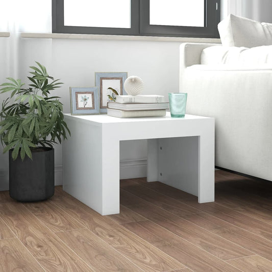 Coffee Table White 50x50x35 cm Engineered Wood
