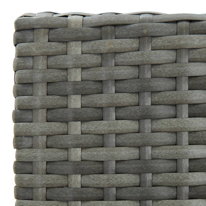 4 Grey Poly Rattan Garden Bar Stools with Cushions