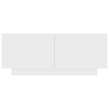 White Bedside Cabinet 100x35x40 cm - Engineered Wood Furniture