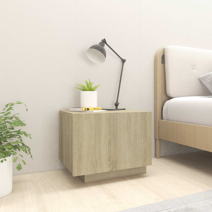 Sonoma Oak Bedside Cabinet 100x35x40 cm - Engineered Wood