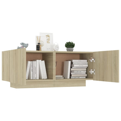 Sonoma Oak Bedside Cabinet 100x35x40 cm - Engineered Wood