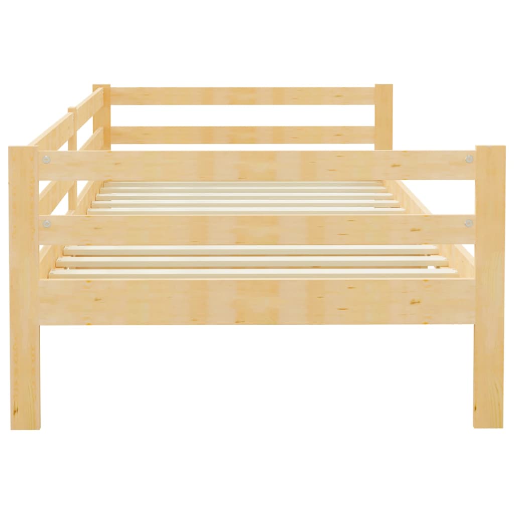 Solid Pine Wood Day Bed Frame, 90x200cm, No Mattress Included