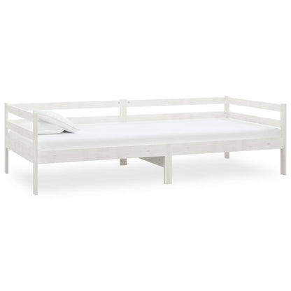 White Solid Wood Pine Day Bed Frame 90x200cm - No Mattress Included